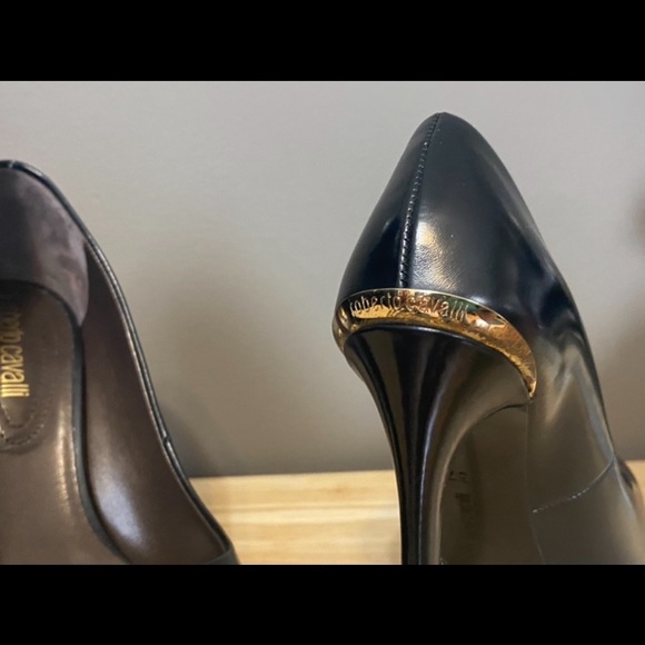 🔻SALE🔻ROBERTO CAVALLI🔹EXCELLENT CONDITION • BLACK LEATHER • AUTHENTIC - Picture 6 of 10